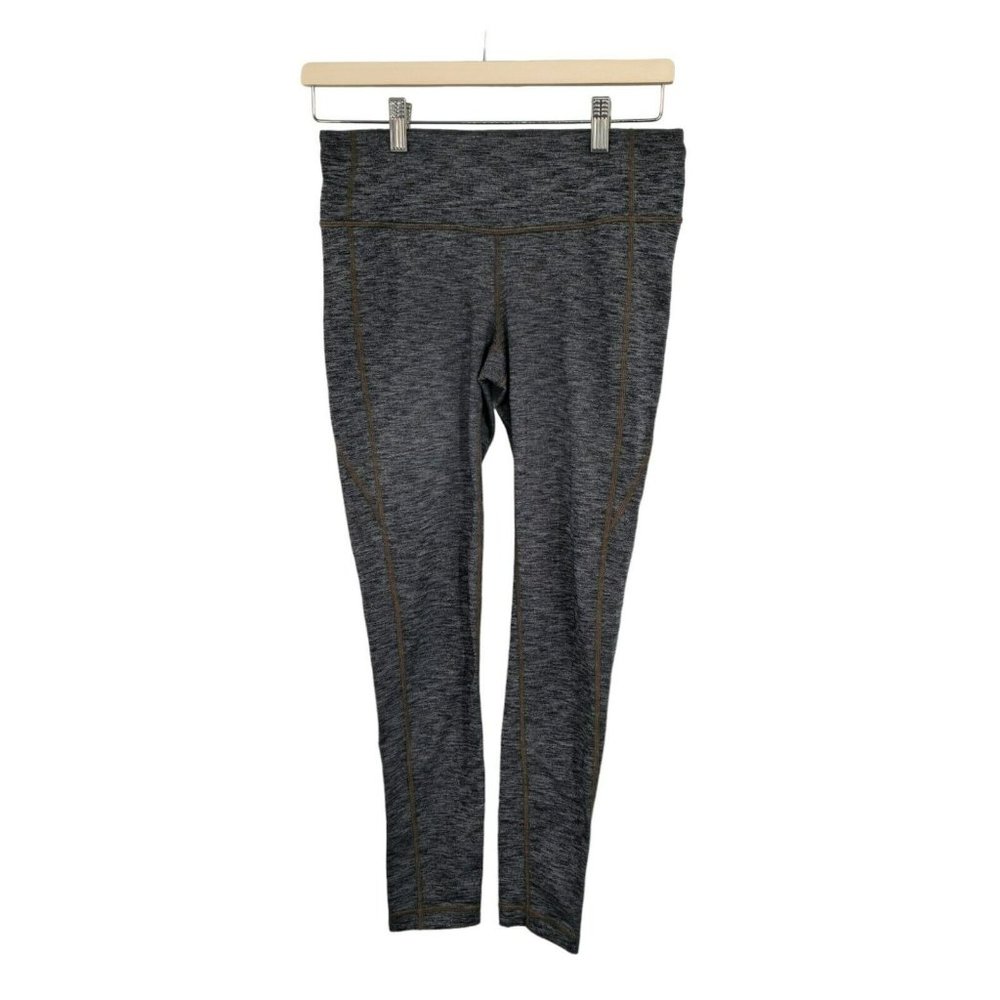 Athleta Revelation Tight Yoga Leggings Medium Womens Heather Gray Stretch 305132